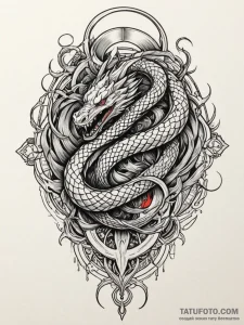Storm serpent tearing through veil, tattoo sk... - эскиз тату (№1751542051_0, 03.07.2025 11:27) — Tatufoto.com