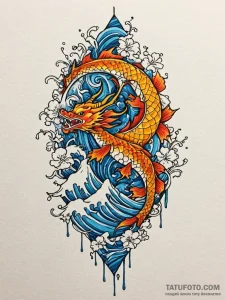 Kintsugi relic beneath ice, ink illustration... - эскиз тату (№1751542259_0, 03.07.2025 11:30) — Tatufoto.com