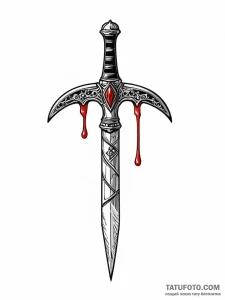 Razor talon piercing relic, ink illustration... - эскиз тату (№1751542325_0, 03.07.2025 11:32) — Tatufoto.com