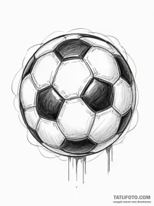 Soccer ball - эскиз тату (№1751543893_0, 03.07.2025 11:58) — Tatufoto.com