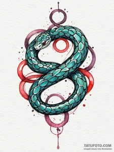 Infinity symbol as two intertwined snakes, ta... - эскиз тату (№1751544862_0, 03.07.2025 12:14) — Tatufoto.com