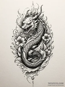 Storm blade cleaving spectral bloom, tattoo l... - эскиз тату (№1751551228_0, 03.07.2025 14:00) — Tatufoto.com