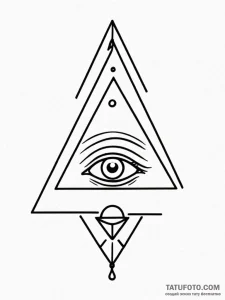 Pyramid with the eye of ra floating above it,... - эскиз тату (№1751553505_0, 03.07.2025 14:38) — Tatufoto.com