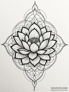 Unalome symbol, its path leading to a bloomin... - эскиз тату (№1751553589_0, 03.07.2025 14:39) — Tatufoto.com