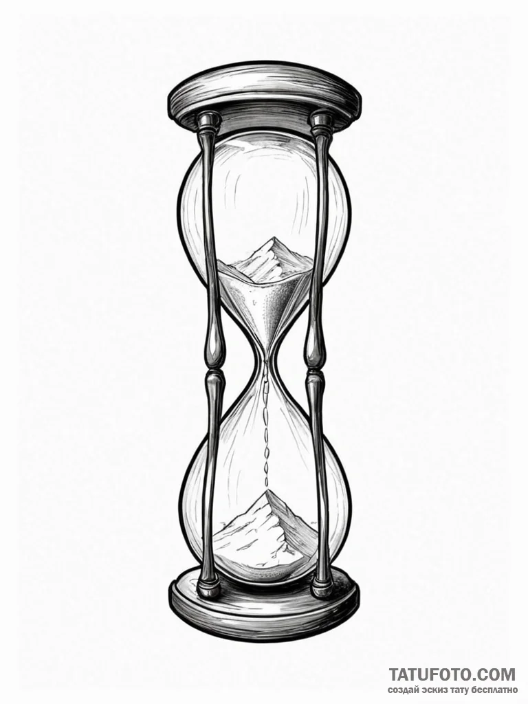 Hourglass - эскиз тату (№1751554851_0, 03.07.2025 15:00) — Tatufoto.com