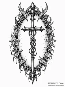 Dagger reflected in shattered mirror, tattoo... - эскиз тату (№1751555879_0, 03.07.2025 15:17) — Tatufoto.com