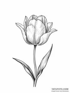 Tulip - эскиз тату (№1751555962_0, 03.07.2025 15:19) — Tatufoto.com