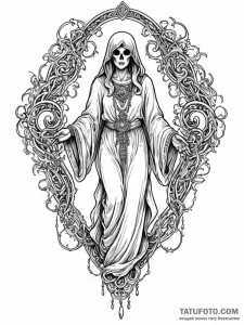 Black chain dragging ghost figure, concept ar... - эскиз тату (№1751556801_0, 03.07.2025 15:33) — Tatufoto.com