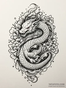 Oak roots spiraling through stars, tattoo fla... - эскиз тату (№1751557474_0, 03.07.2025 15:44) — Tatufoto.com