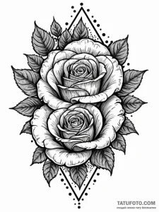 Frosted rose beneath iron sky, ink illustrati... - эскиз тату (№1751561358_0, 03.07.2025 16:49) — Tatufoto.com