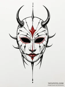 Iron mask sealed with thorns, tattoo sketch d... - эскиз тату (№1751563514_0, 03.07.2025 17:25) — Tatufoto.com