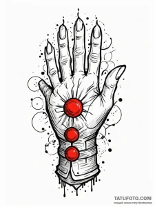 Alchemist's gauntlet, etched with formulas, b... - эскиз тату (№1751566385_0, 03.07.2025 18:13) — Tatufoto.com