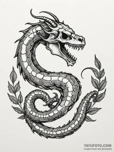Jр вђњр’в¶rmungandr, the world serpent, encir... - эскиз тату (№1751568284_0, 03.07.2025 18:44) — Tatufoto.com