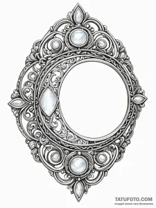 Moonstone set in an ornate, silver ring, arti... - эскиз тату (№1751569061_0, 03.07.2025 18:57) — Tatufoto.com