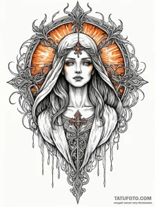 Twilight flames tearing through veil, concept... - эскиз тату (№1751572262_0, 03.07.2025 19:51) — Tatufoto.com