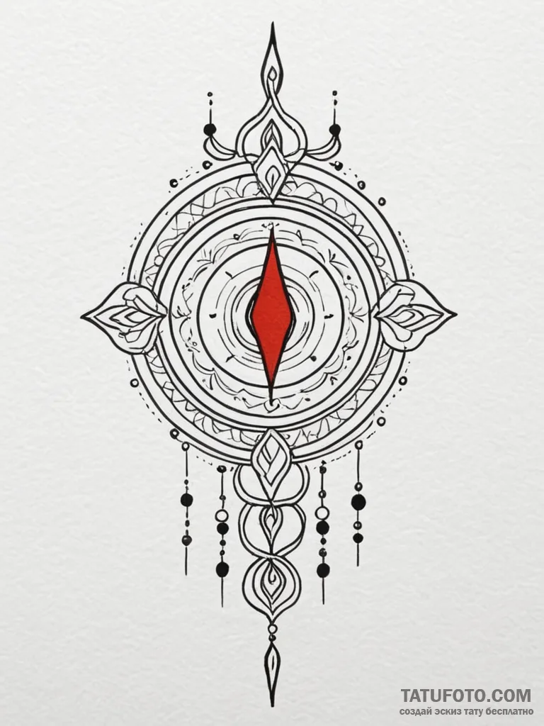 Ivory talisman glowing in void, tattoo line a... - эскиз тату (№1751573551_0, 03.07.2025 20:12) — Tatufoto.com