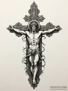 Eroded statue of a forgotten god, tattoo line... - эскиз тату (№1751574068_0, 03.07.2025 20:21) — Tatufoto.com