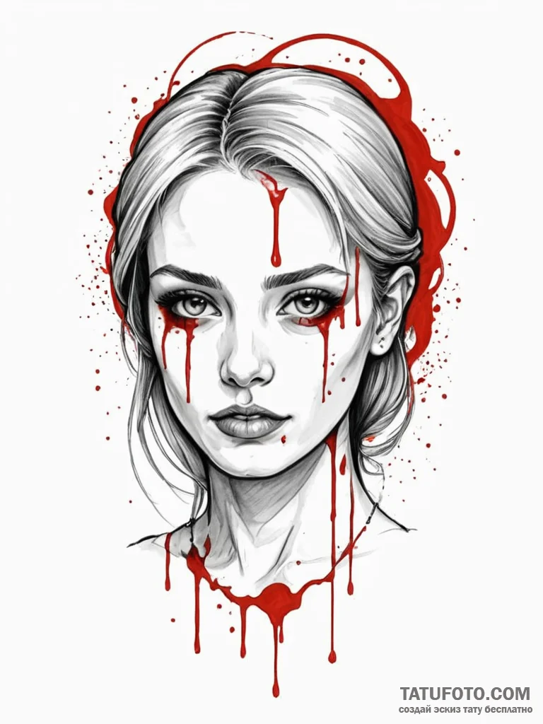 Blood - эскиз тату (№1751574326_0, 03.07.2025 20:25) — Tatufoto.com