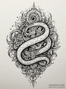 Burning scroll of forbidden text, tattoo draw... - эскиз тату (№1751574922_0, 03.07.2025 20:35) — Tatufoto.com