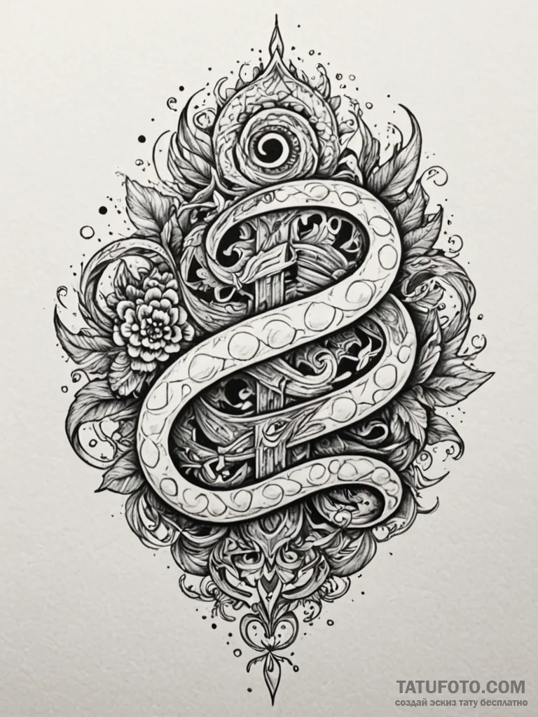 Burning scroll of forbidden text, tattoo draw… — эскиз тату (№1751574922_0, 03.07.2025 20:35) — Tatufoto.com