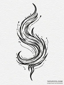 Whip of fire and shadow, ink illustration for... - эскиз тату (№1751575696_0, 03.07.2025 20:48) — Tatufoto.com