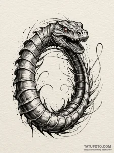 A sandworm from dune, ink illustration for ta... - эскиз тату (№1751576215_0, 03.07.2025 20:56) — Tatufoto.com