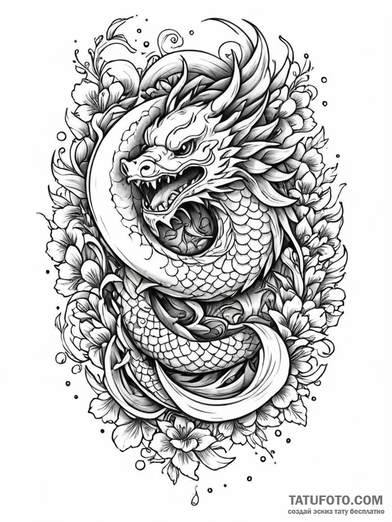 Raven unravelling a scroll of fate, tattoo fl… — эскиз тату (№1751577671_0, 03.07.2025 21:21) — Tatufoto.com