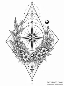 Altar made from a crashed satellite, adorned... - эскиз тату (№1751577932_0, 03.07.2025 21:25) — Tatufoto.com