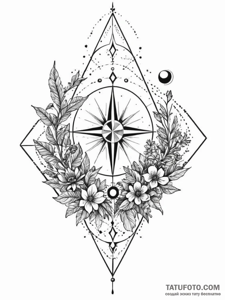 Altar made from a crashed satellite, adorned... - эскиз тату (№1751577932_0, 03.07.2025 21:25) — Tatufoto.com