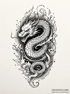 Dragon claw crushing relic, tattoo line art,... - эскиз тату (№1751578017_0, 03.07.2025 21:26) — Tatufoto.com