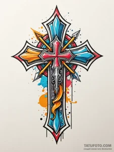 A templar knight's cross, tattoo flash sheet... - эскиз тату (№1751578359_0, 03.07.2025 21:32) — Tatufoto.com