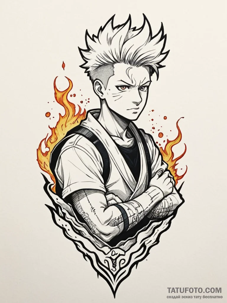 Sukuna’s markings from jujutsu kaisen, concep… — эскиз тату (№1751578531_0, 03.07.2025 21:35) — Tatufoto.com