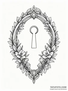 A keyhole shape - эскиз тату (№1751579474_0, 03.07.2025 21:51) — Tatufoto.com