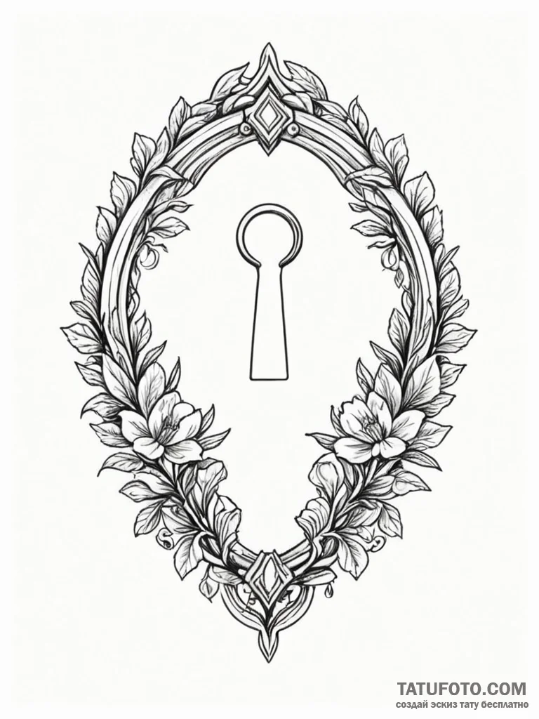 A keyhole shape — эскиз тату (№1751579474_0, 03.07.2025 21:51) — Tatufoto.com