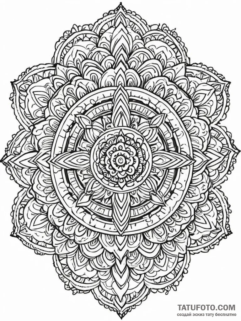 Blacklight-reactive mandala that reveals hidd... - эскиз тату (№1751580245_0, 03.07.2025 22:04) — Tatufoto.com