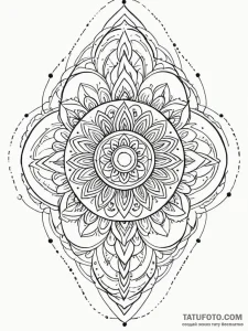 Kaleidoscope pattern, geometric and colourful... - эскиз тату (№1751580589_0, 03.07.2025 22:09) — Tatufoto.com