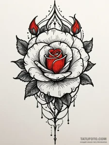 Glacial rose beneath spectral sky, tattoo ske... - эскиз тату (№1751581961_0, 03.07.2025 22:32) — Tatufoto.com