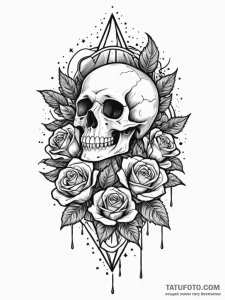 Black star raining ash, ink illustration for... - эскиз тату (№1751582046_0, 03.07.2025 22:34) — Tatufoto.com