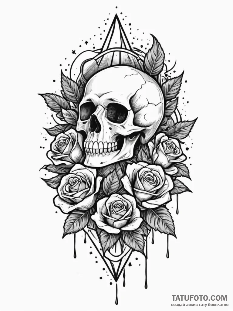 Black star raining ash, ink illustration for... - эскиз тату (№1751582046_0, 03.07.2025 22:34) — Tatufoto.com