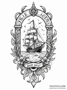 Oak key beneath bone arch, tattoo flash sheet... - эскиз тату (№1751582389_0, 03.07.2025 22:39) — Tatufoto.com