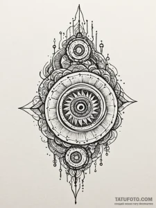 Fractured blade spiraling through void, tatto... - эскиз тату (№1751582473_0, 03.07.2025 22:41) — Tatufoto.com