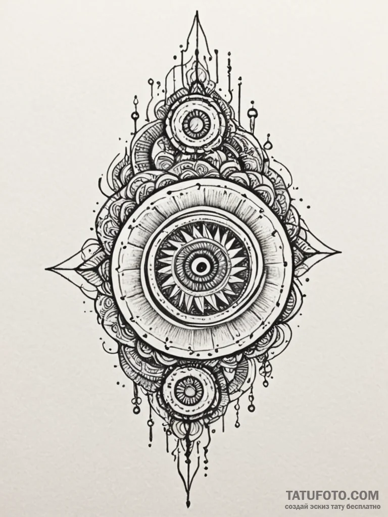 Fractured blade spiraling through void, tatto... - эскиз тату (№1751582473_0, 03.07.2025 22:41) — Tatufoto.com