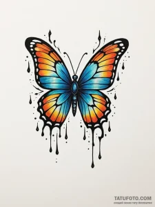 Ashen butterfly with charred wings, tattoo fl... - эскиз тату (№1751582815_0, 03.07.2025 22:46) — Tatufoto.com