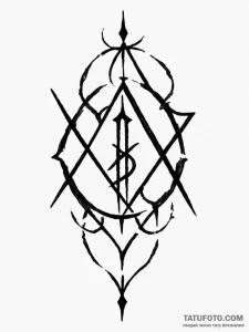 Blood sigil scrawled on wall, tattoo sketch d... - эскиз тату (№1751583072_0, 03.07.2025 22:51) — Tatufoto.com