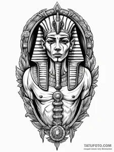 Sarcophagus of an egyptian pharaoh, but with... - эскиз тату (№1751583158_0, 03.07.2025 22:52) — Tatufoto.com