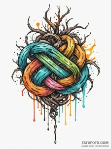 Knot of light devouring roots, concept art fo... - эскиз тату (№1751583329_0, 03.07.2025 22:55) — Tatufoto.com