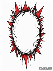 Mirror frame cracking open void, artistic tat... - эскиз тату (№1751583846_0, 03.07.2025 23:04) — Tatufoto.com