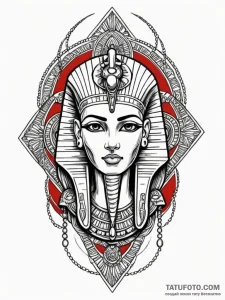 Egyptian sarcophagus, artistic tattoo sketch,... - эскиз тату (№1751585478_0, 03.07.2025 23:31) — Tatufoto.com