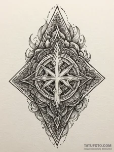 Volcanic rune burning through stone, tattoo d... - эскиз тату (№1751585650_0, 03.07.2025 23:34) — Tatufoto.com