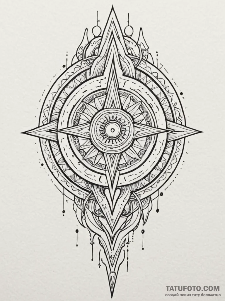 Dagger piercing celestial gate, concept art f… — эскиз тату (№1751585821_0, 03.07.2025 23:37) — Tatufoto.com